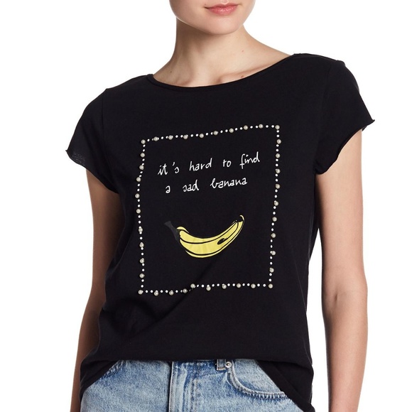 Romeo & Juliet Couture Tops - Romeo & Juliet Couture Sad Banana T-Shirt